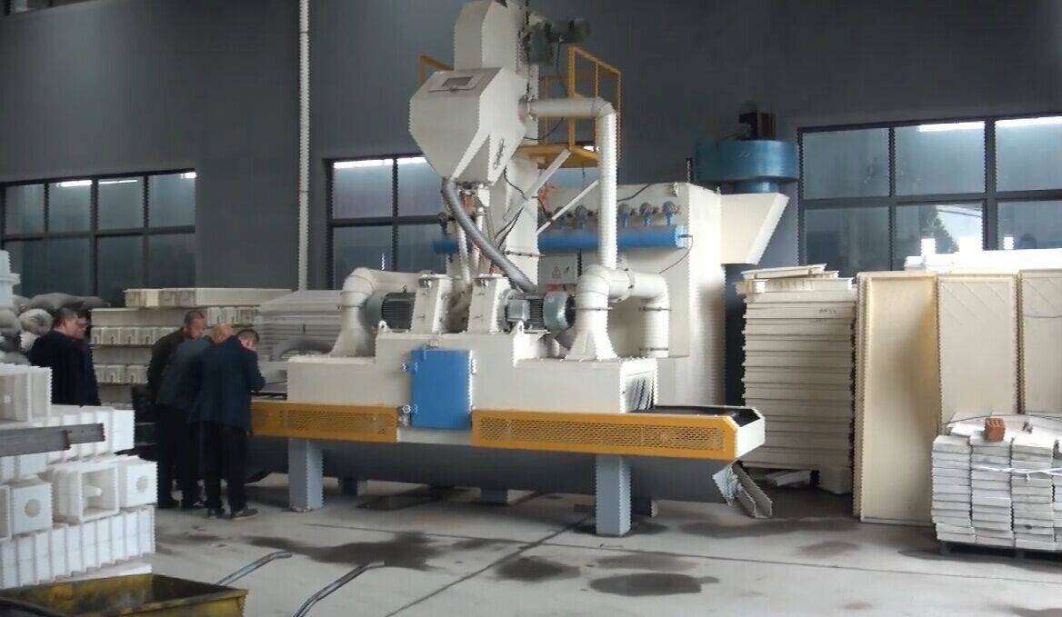 步道磚路面磚防滑拋丸機加工視頻 步道磚路面磚防滑拋丸機加工視頻